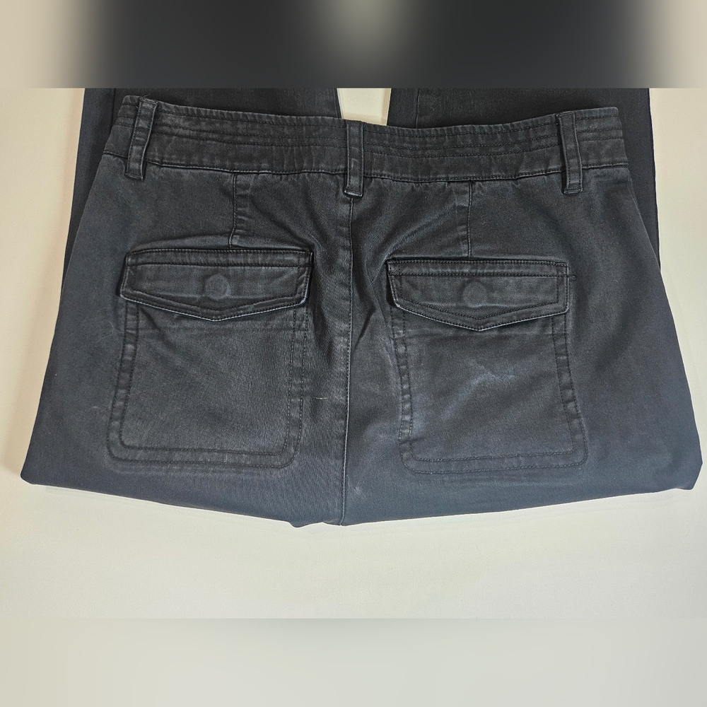 Vince Womens Casual Pants Size 8 Black Adjustable Straight Leg Goth Grunge Style - Picture 5 of 11